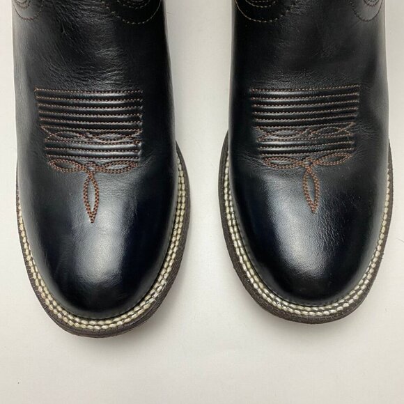 ARIAT Mens Circuit Competitor Round Toe Black Brown Detail Boots Size 9.5 - Picture 7 of 10